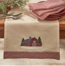 Park Designs Barn Greetings 13" x 36" Table Runner  Country Rustic Christmas