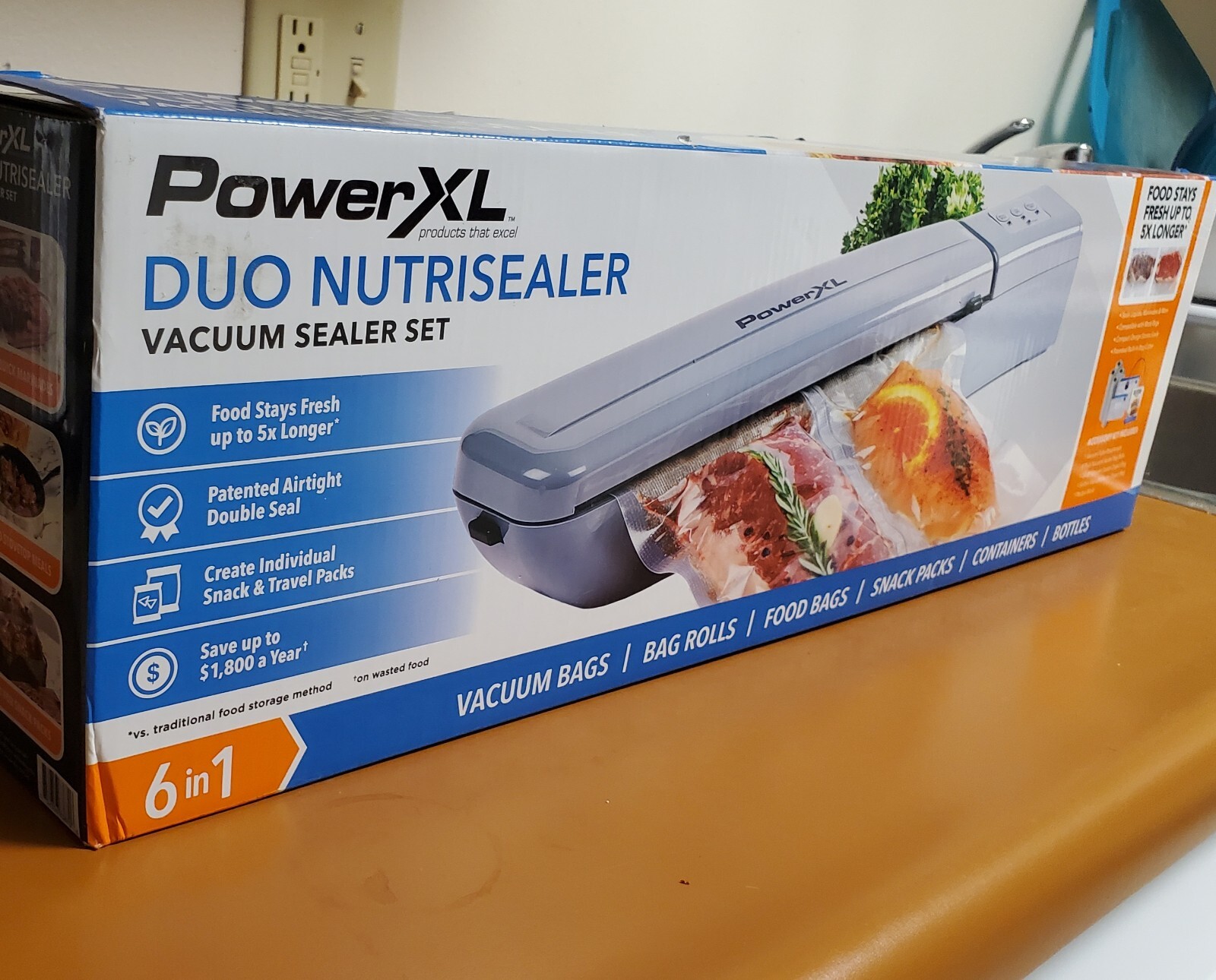 PowerXL Duo NutriSealer Vacuum Sealer Set (With Starter Accessories