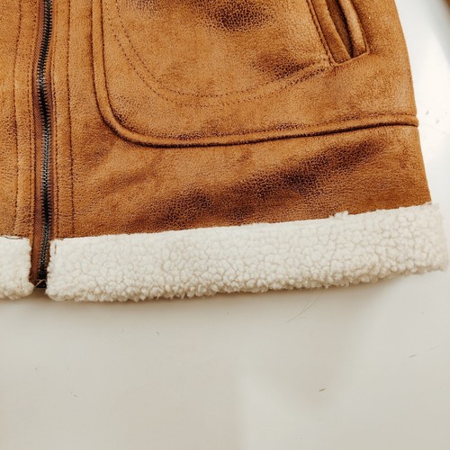 Rachel Roy Faux Shearling Brown Jacket Women's Size S - Picture 7 of 8