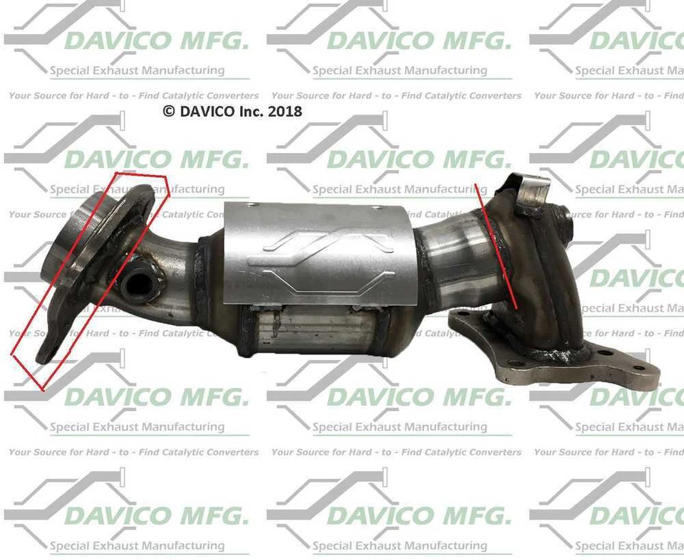催化转换器-Exact-Fit Davico 17327 — 第 3/4 张图片