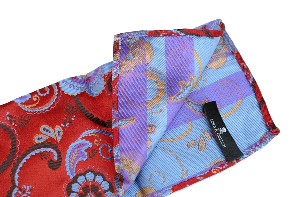 Lord R Colton Masterworks Pocket Square - Red Blood Flower - $75 Retail New - Image 2 of 2
