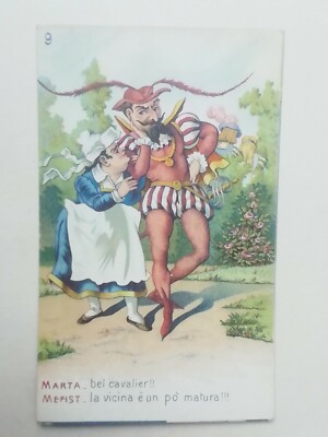 POSTCARD FAUST CHARLES GOUNOD PARIS FRANCE TEATRO JULES BARBIER SHOW 9