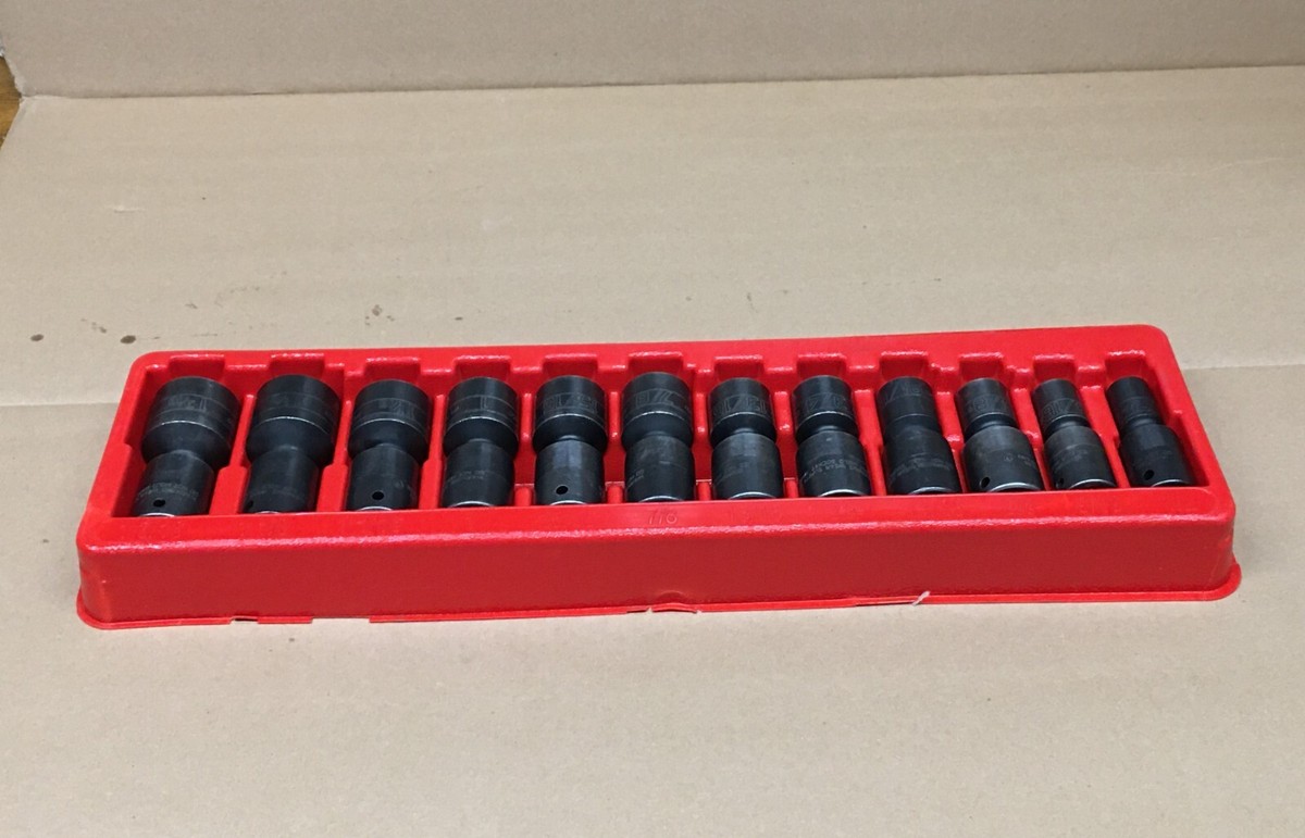 SHANK 12枚セット 廃盤有り Snap-On 12pc Impact Swivel Universal Socket 1/2