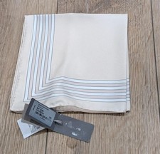  220 Mens TOM FORD Multi-Frame Silk Pocket Square Cream/White