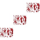  3 Pack Halloween-Requisiten Blutige Aufkleber Wall Decor -Dekoration