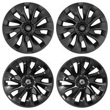 4Pcs 18" Wheel Cover Hubcaps Rim Cover Matte Black For Tesla Model 3 2017-2023