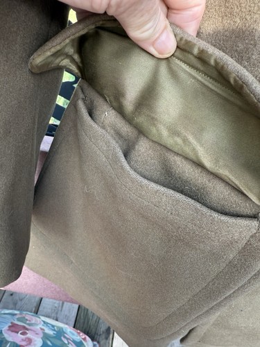 Vintage Wimbledon Officer's Mackinaw Mens 46/48 Fine Kersey Wool Military 50s - Picture 10 of 22
