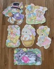 Lot of 6 Vintage EUREKA Double Sided Easter Die Cut Cutout Decorations