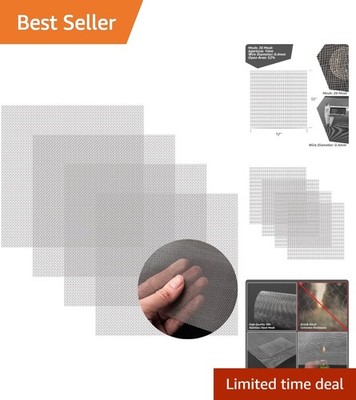 Versatile 4-Pack 12x12 Inch Stainless Steel Mesh - Perfect for DIY Projects