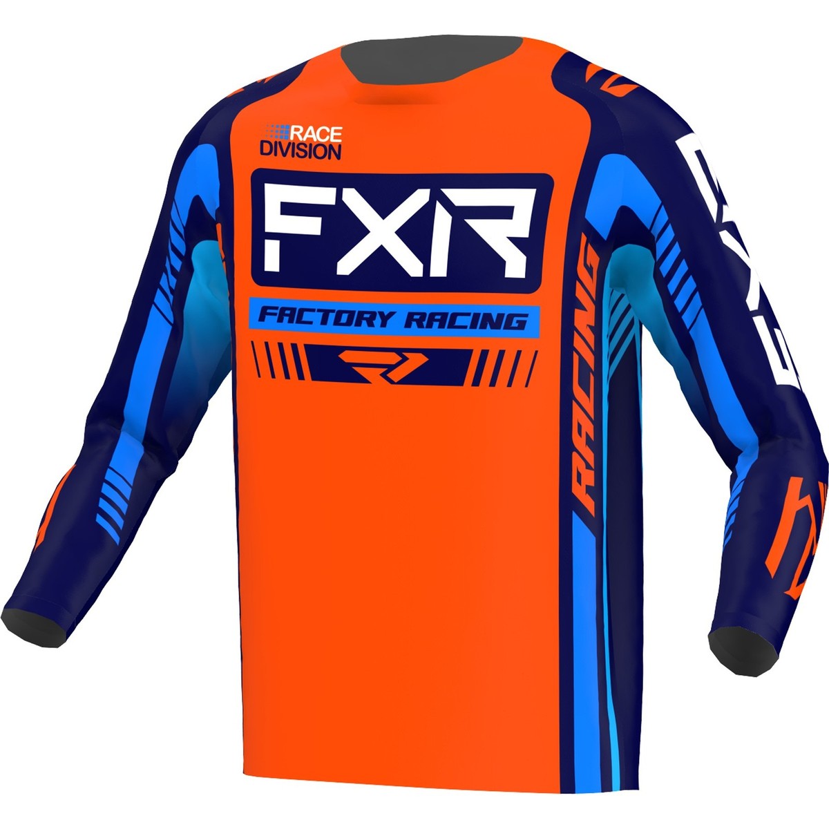FXR Clutch Pro 23 Mens MX Offroad Jersey | Orange/Navy | XL