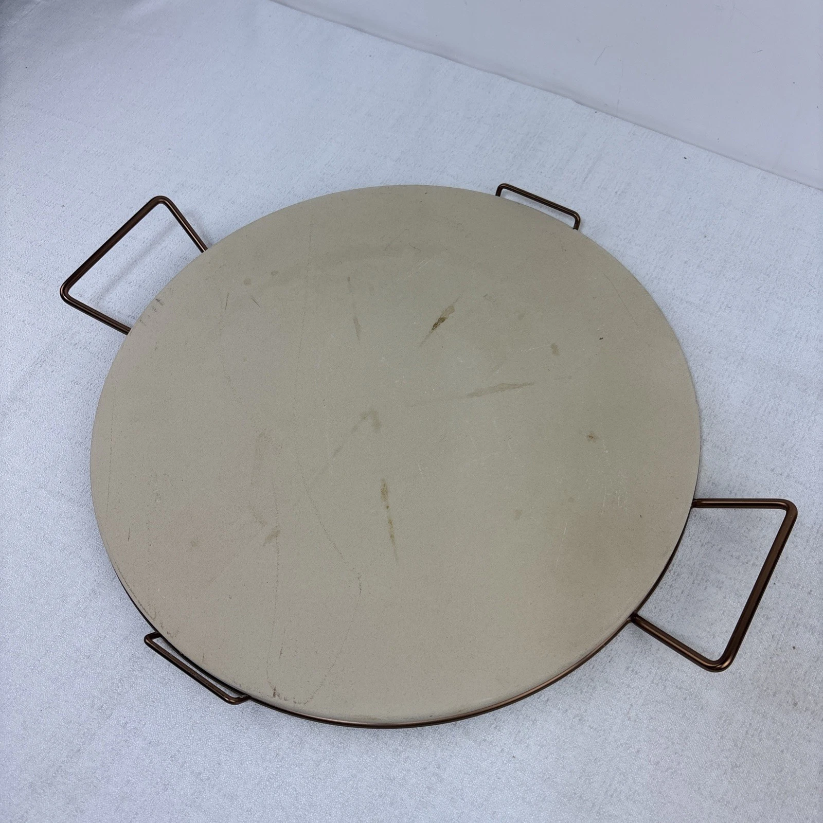 Magnolia Hearth And Hand Cordierite & Metal Rack Pizza Stone 15.5”