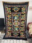Antique Vintage  Uzbek Embroidery Velvet Suzani Bed Cover, Table Thr . 242x144cm