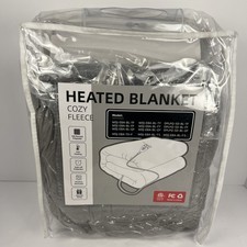 Electric Heated Full Size Blanket Gray - Sealed, Luxurious Breathable Flannel