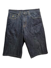 Rocawear Shorts Mens 36 Blue Denim R Logo Baggy Jeans Hip Hop Skater Y2K Jorts