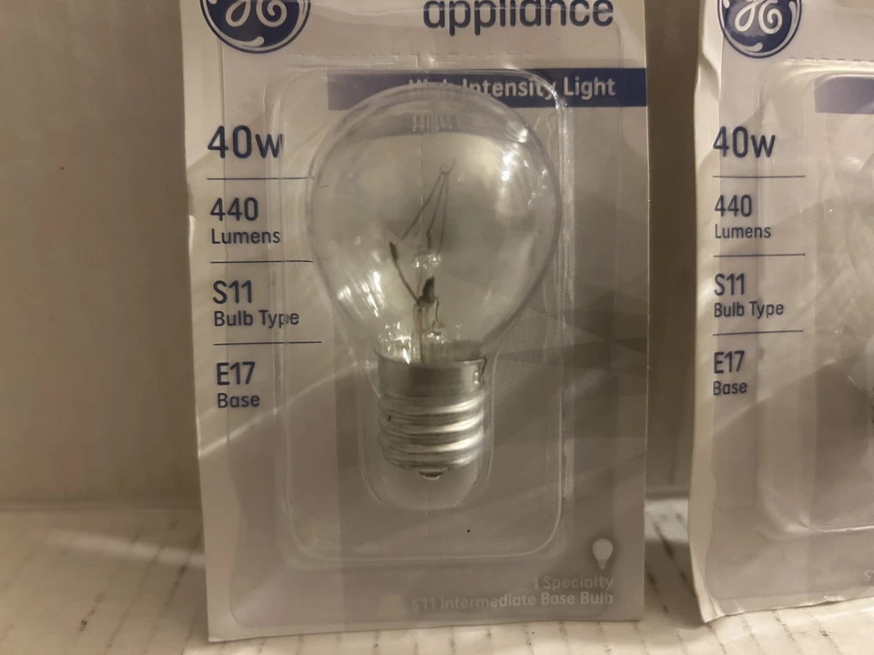 (2) GE appliance High Intensity Light 40w 440 Lumens S11 Bulb Type E17 Base - Image 3 of 4