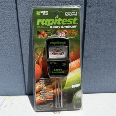 Rapitest 4 Way Garden Soil PH Temp Fertility UV Meter Analyzer NEW 1880 Tester