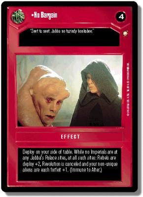 No Bargain Star Wars CCG Decipher Special Edition