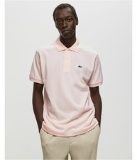Lacoste Mens Regular Ultra Soft Cotton Polo Shirt, Pink, Small