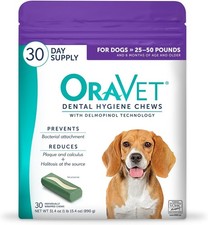ORAVET Dental Chews for Dogs, Oral Care and Hygiene Chews Medium Dogs, 25-50 lb