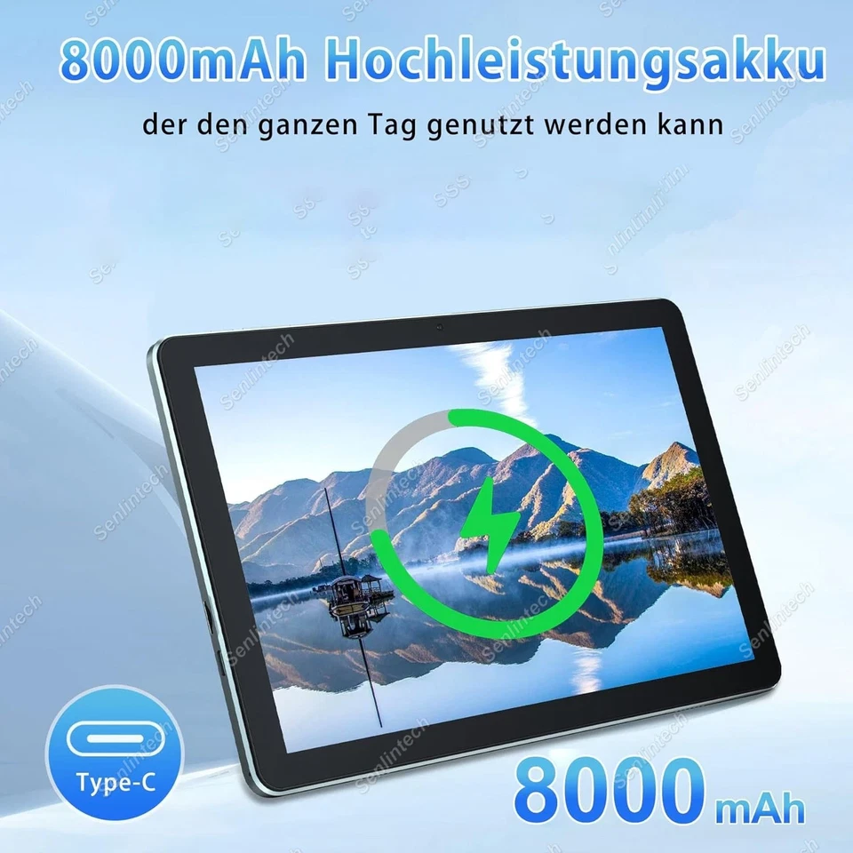 Tab 2025 Android 15 Tablet PC 16GB RAM 256GB ROM 8-Core 2SIM LTE 5G WiFi 10 Zoll - Bild 4 von 4