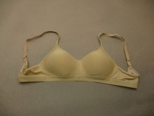 Hanes Size M Womens Beige Lined Wireless Back Closure Bralette Bra 9S