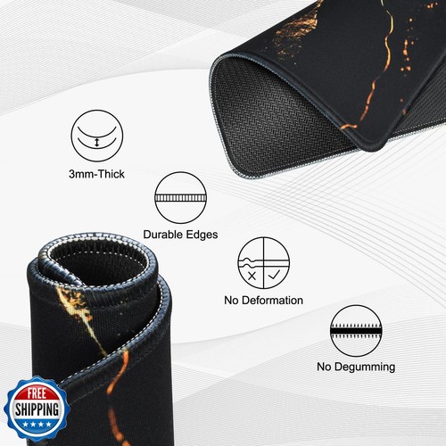 JIKIOU 3 Pack Mouse Pad with Stitched Edge, Comfortable Mouse Pads with Non-S - 第 3/5 張圖片
