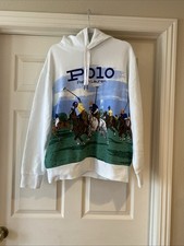Polo Ralph Lauren Equestrian Horses Hoodie Sz L. NWOT