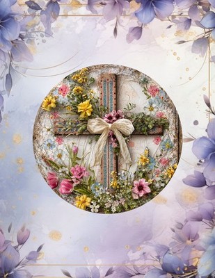 Easter~ Floral Cross~ 10 inch~ Metal~ Round ~ Sign~ FREE ship~ CHOICE~ Gifts