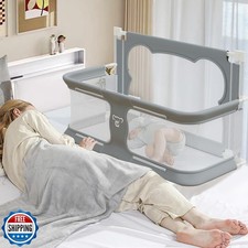 JWPEHOE 3 in 1 Baby Bassinet Bedside Sleeper Portable Crib, Foldable Bed Rail