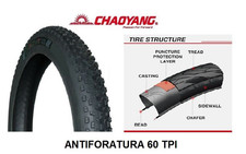 Copertone Fat Bike 20x4.0'' Big Daddy ANTIFORATURA Rigido Nero TPI 60 CHAOYANG