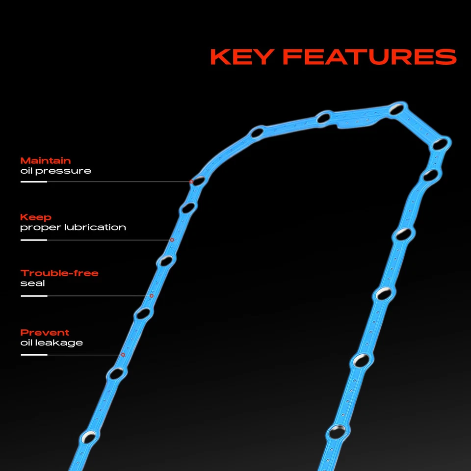 Junta del cárter de aceite del motor para Dodge Ram 2500 Ram 3500 1994 1995 1996-2003 V10 8,0 L Foto 4 de 4