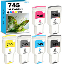 745 / 745XL Ink Cartridge 6-Pack for HP DesignJet Z2600 / Z5600 F9K06A F9K01A