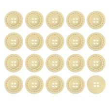 100Pcs Wooden Buttons, 28mm 4 Hole Round Wood Sewing Button, Natural Wood
