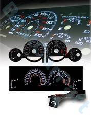 Black 00-05 Neon 2.0 Wrpm White Indiglo Glow El Gauges