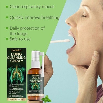 Lung Cleansing Spray für die Verbesserung der Atmung klar Atemwege Schleim 30ML