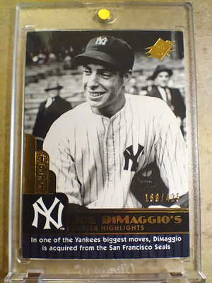 2009 Joe DiMaggio Upper Deck SPx 1934 Career Highlights /425 MINT    