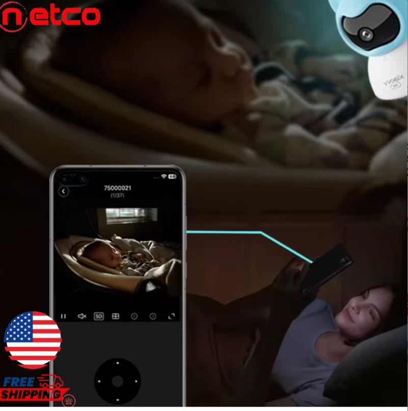 🍼🔒 Tranquilidad Total para Mamá & Papá — Cámara WiFi 4MP HD para tu Bebé 📡 - Image 3 of 4