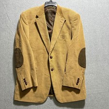 Lauren Ralph Lauren Vintage Mens Tan Corduroy Blazer Elbow Patches Rustic 42R