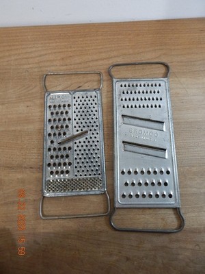Vintage Bromco ALL IN ONE Metal Cheese Vegetable Food Grater Slicer 12 