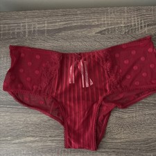 Victoria s Secret Large Red Sheer Mesh Cheeky Panties