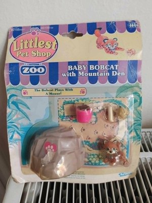 * * Littlest Pet Shop Baby Bobcat mit Mountain Den Kenner Tonka 1993 NOC * *
