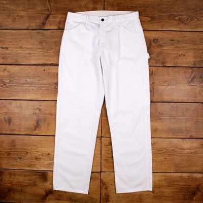 Dickies Carpenter Hose Pants 34x34 weiß Maler Straight Utility robust