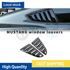 Gloss Black Side Vent Window 1/4 Quarter Scoop Louver For 2015-2023 Ford Mustang