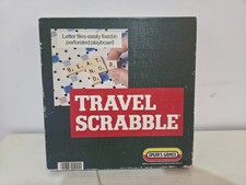 Mattel Travel Scrabble Board Game Hard Case Clip-On Tiles