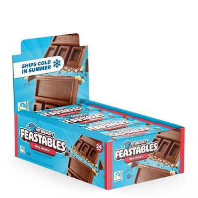 MrBeast Feastables Milk Chocolate Crunch Bar, Full Size, 24 Count 24