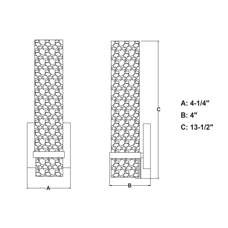 Aplique de baño Vaxcel Lighting W0049 Vilo 14" de alto - bronce Foto 4 de 4