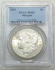 1921 Morgan Silver Dollar PCGS MS63 Frosty White PQ in Classic Holder #T335D