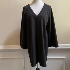Pomander Place Black Audrey V Neck Kimono Sleeve Mini Dress Size XL
