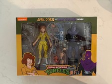 NECA Teenage Mutant Ninja Turtles April O neil vs Foot Soldier Figures Sealed