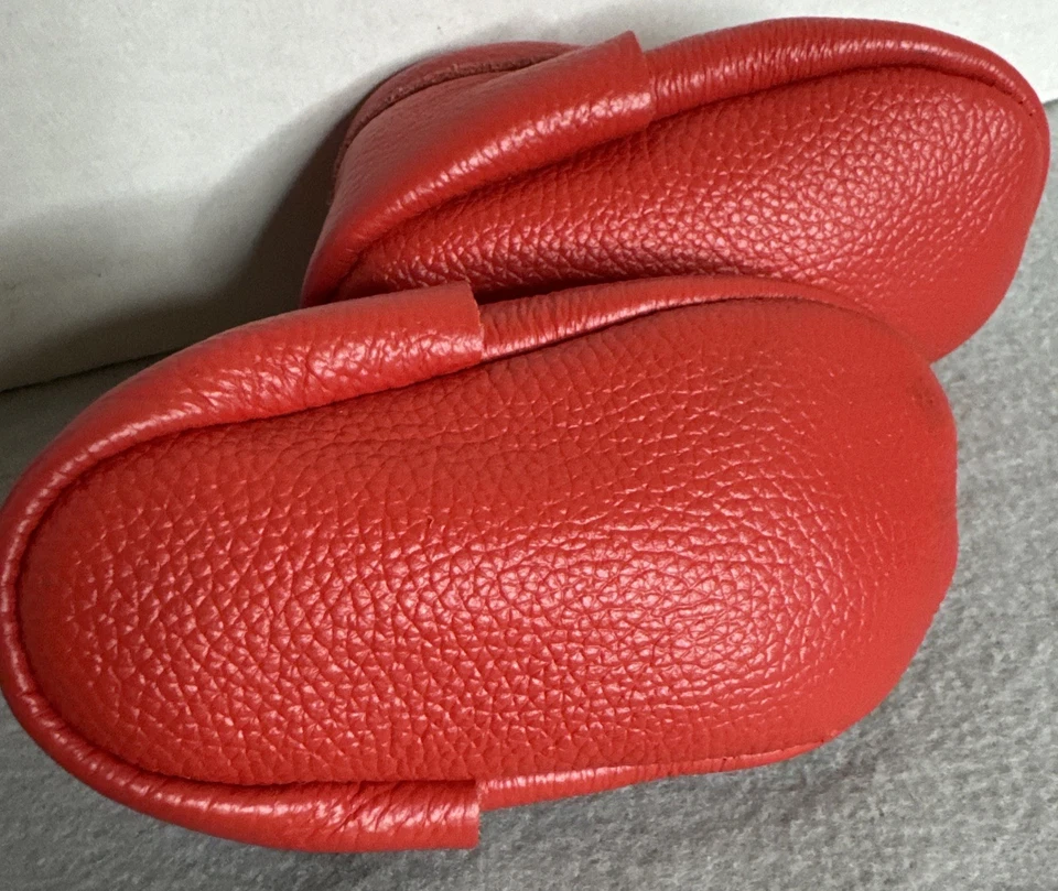 BirdRock Zapatos de Bebé Talla 3 Rojo Estilo Mary Jane Cuero y Suela de Suade ~ Bebé Niña Foto 3 de 4